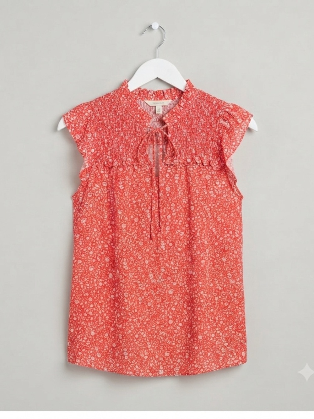 Anthropologie Pleione ruffled babydoll blouse sz M, breezy, cool, flowy - Picture 2 of 14